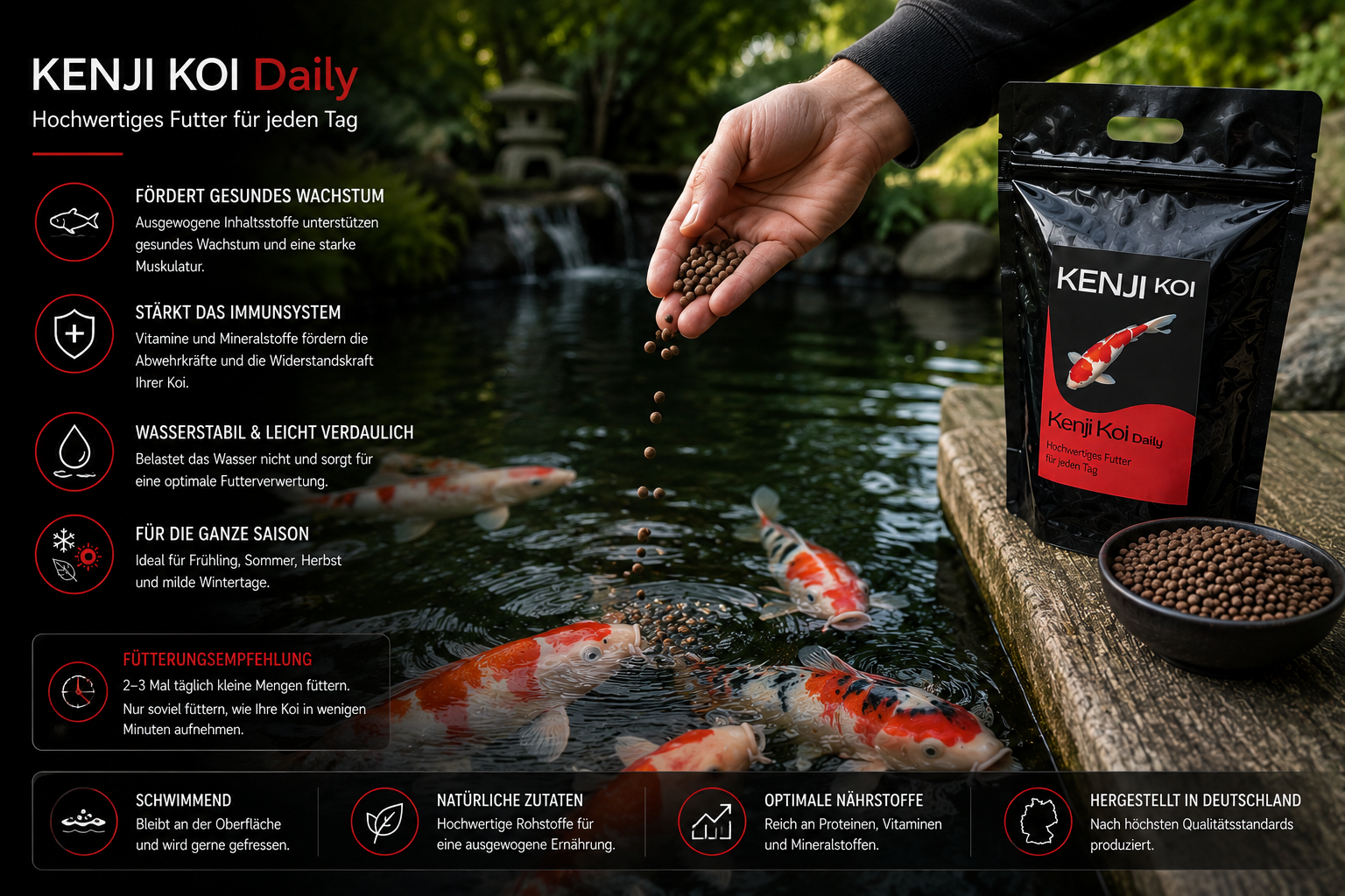 KENJI KOI Daily Koi Food - Für die ganze Saison
