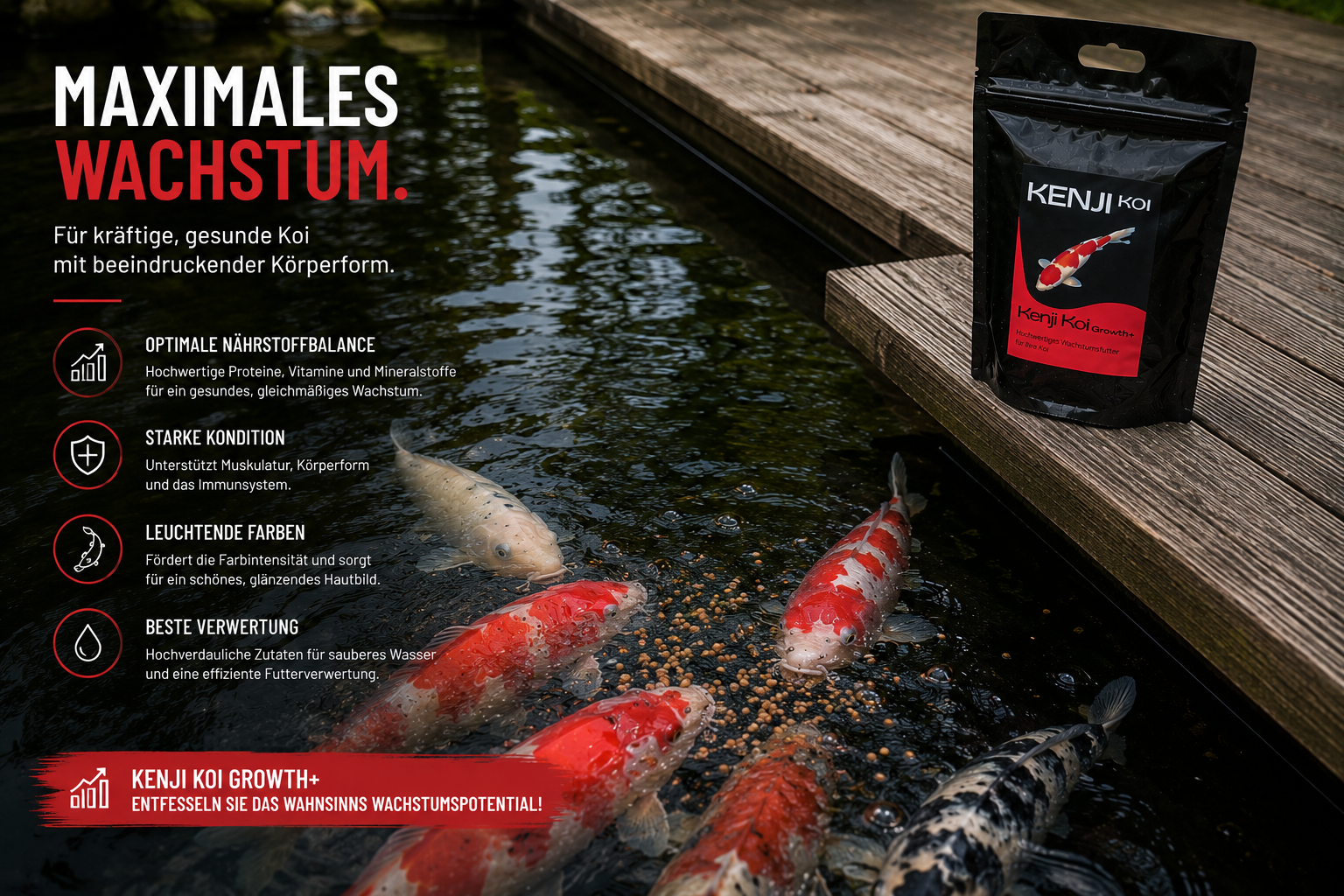 KENJI Koi Growth+ Wachstumsfutter 5kg